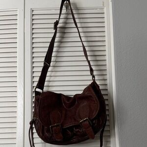 Brown Leather Crossbody Bag